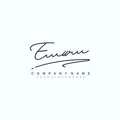 EW initials signature logo. Handwriting logo vector templates. Hand drawn Calligraphy lettering Vector illustration.