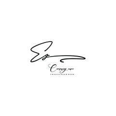 EZ initials signature logo. Handwriting logo vector templates. Hand drawn Calligraphy lettering Vector illustration.