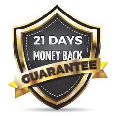 money back guaranteed shield badge