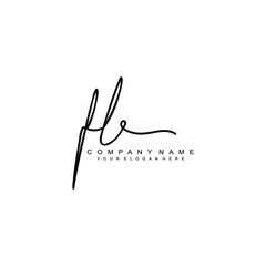 FL initials signature logo. Handwriting logo vector templates. Hand drawn Calligraphy lettering Vector illustration.