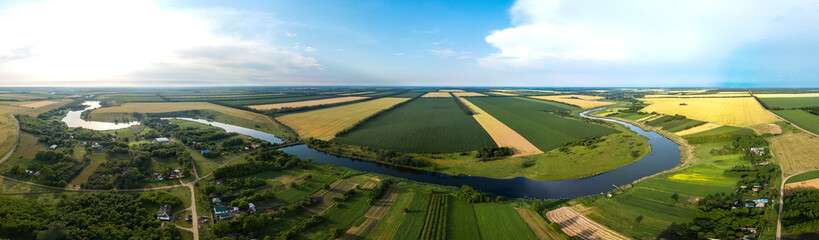 Srednyi small farm at the bend of the Sredny Zelenchuk River in the Krasnodar Territory (South of...