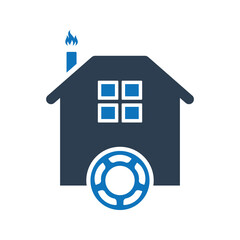 Home insurance icon.  Home protection icon