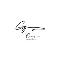 Obraz premium GG initials signature logo. Handwriting logo vector templates. Hand drawn Calligraphy lettering Vector illustration. 