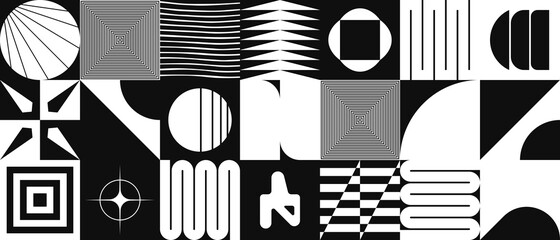 Black And White Abstract Vector Pattern Design