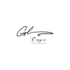 GL initials signature logo. Handwriting logo vector templates. Hand drawn Calligraphy lettering Vector illustration.  © VOKE VICTORI
