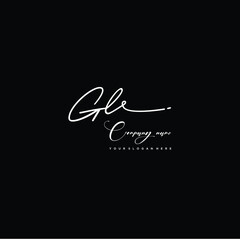 GL initials signature logo. Handwriting logo vector templates. Hand drawn Calligraphy lettering Vector illustration. © VOKE VICTORI