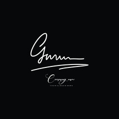 GN initials signature logo. Handwriting logo vector templates. Hand drawn Calligraphy lettering Vector illustration.