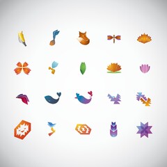 abstract icon set