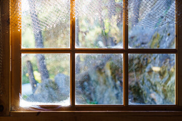 Vintage wooden window