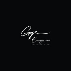 GQ initials signature logo. Handwriting logo vector templates. Hand drawn Calligraphy lettering Vector illustration.