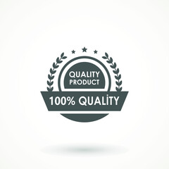 Quality product Ribbon Approved certificate icon isolated on white background