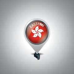 eastern map with map pointer