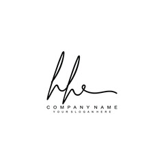 HH initials signature logo. Handwriting logo vector templates. Hand drawn Calligraphy lettering Vector illustration.