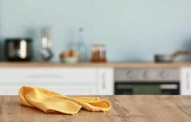 Clean napkin on kitchen table
