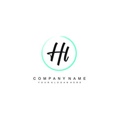 HL initials signature logo. Handwriting logo vector templates. Hand drawn Calligraphy lettering Vector illustration.