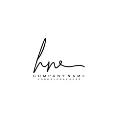 HN initials signature logo. Handwriting logo vector templates. Hand drawn Calligraphy lettering Vector illustration.