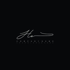 HO initials signature logo. Handwriting logo vector templates. Hand drawn Calligraphy lettering Vector illustration.