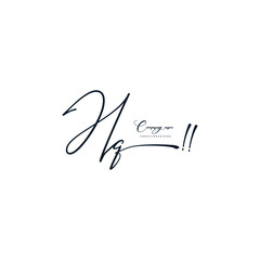HQ initials signature logo. Handwriting logo vector templates. Hand drawn Calligraphy lettering Vector illustration.