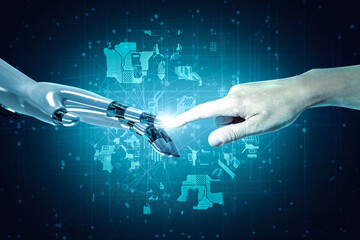 Künstliche Intelligenz Roboter Hand