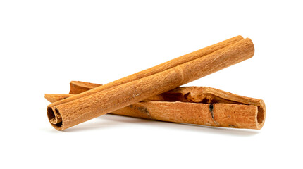 cinnamon sticks isolated on white background