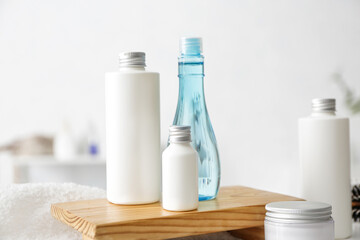 Set for hair treatment on table