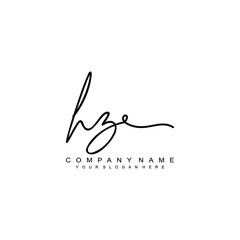 HZ initials signature logo. Handwriting logo vector templates. Hand drawn Calligraphy lettering Vector illustration.
