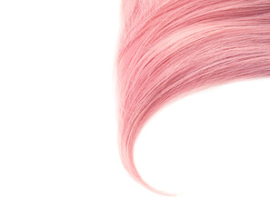 Unusual female wig on white background