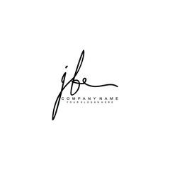 JB initials signature logo. Handwriting logo vector templates. Hand drawn Calligraphy lettering Vector illustration.