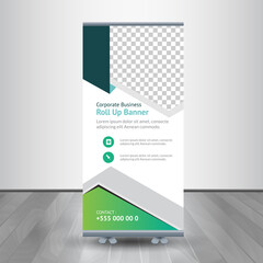 Abstract Roll-up for exhibitions, seminar,conference.  Multipurpose Roll-up template Design.