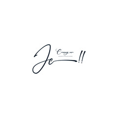 JC initials signature logo. Handwriting logo vector templates. Hand drawn Calligraphy lettering Vector illustration.