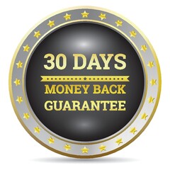 money back guaranteed label