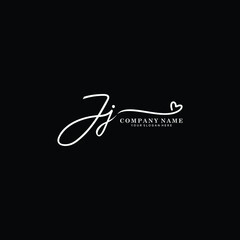 JJ initials signature logo. Handwriting logo vector templates. Hand drawn Calligraphy lettering Vector illustration.