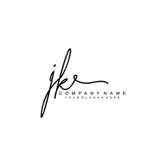 JK initials signature logo. Handwriting logo vector templates. Hand drawn Calligraphy lettering Vector illustration.