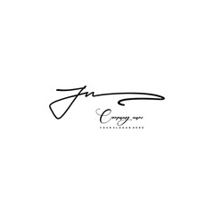 JN initials signature logo. Handwriting logo vector templates. Hand drawn Calligraphy lettering Vector illustration.