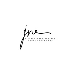Fototapeta premium JN initials signature logo. Handwriting logo vector templates. Hand drawn Calligraphy lettering Vector illustration.