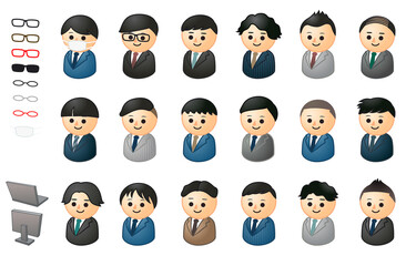 ビジネスマンのアイコンセット