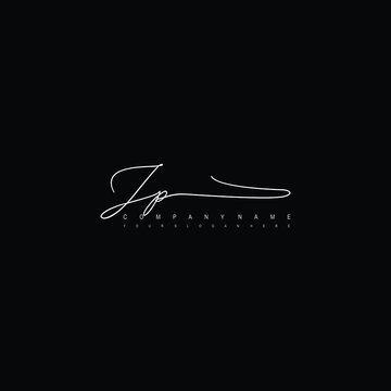 JP initials signature logo. Handwriting logo vector templates. Hand drawn Calligraphy lettering Vector illustration.