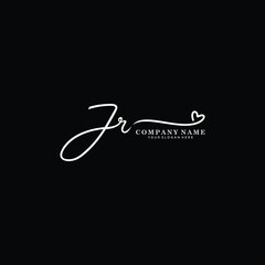 JR initials signature logo. Handwriting logo vector templates. Hand drawn Calligraphy lettering Vector illustration.