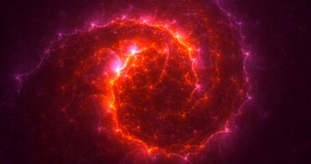 Obraz premium 3D rendering abstract red fractal light background