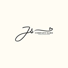 JS initials signature logo. Handwriting logo vector templates. Hand drawn Calligraphy lettering Vector illustration.