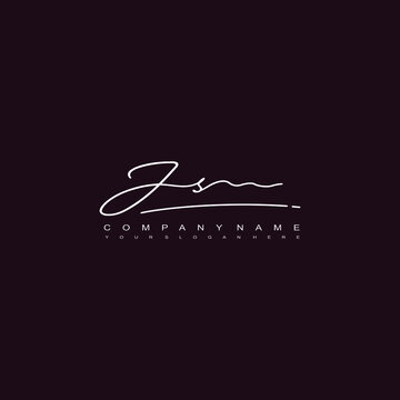 JS initials signature logo. Handwriting logo vector templates. Hand drawn Calligraphy lettering Vector illustration.