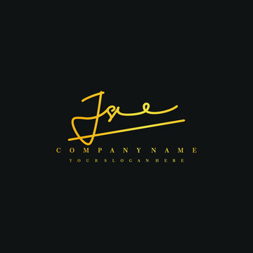 JS initials signature logo. Handwriting logo vector templates. Hand drawn Calligraphy lettering Vector illustration.