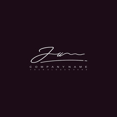 JU initials signature logo. Handwriting logo vector templates. Hand drawn Calligraphy lettering Vector illustration.