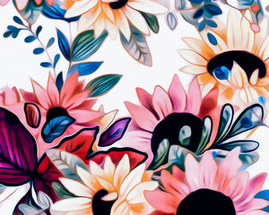 Fototapeta premium Abstract Flowers 