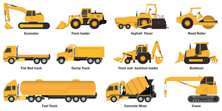 Set of construct machines.