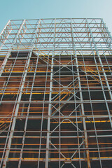 steel structure of a building