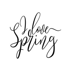 I love spring. Best being unique spring quote. Modern calligraphy and hand lettering.