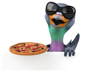 Fun pigeon - 3D Illustration