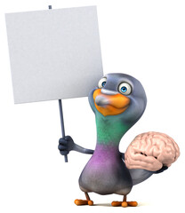 Fun pigeon - 3D Illustration