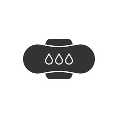 Menstrual hygiene pad icon. Women period symbol modern simple vector icon for website design, mobile app, ui. Vector Illustration